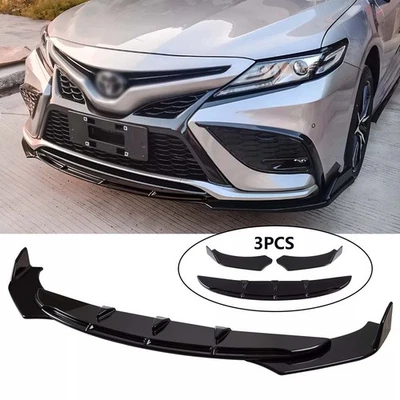 Gloss Black Front Bumper Lip Chin Spoiler Splitter Body Kit For Toyota Camry XSE Foto 1 de 4