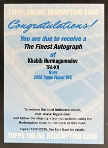 2025 Topps UFC Finest Khabib Nurmagomedov The Finest Insert Auto #TFA-KN - Bild 1 von 2