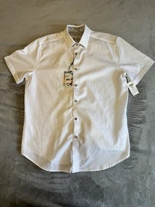 NWT Robert Graham Bayview Mens XL Lace Pattern Jacquard Short Sleeve Sport Shirt - Picture 1 of 10
