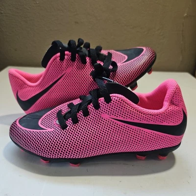 Botines de fútbol con cordones Nike Jr. Bravata II FG rosa negro niñas 12 C Foto 1 de 4