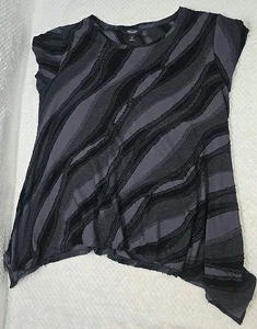 Top donna Simply Vera Wang nero e grigio taglia media - Foto 1 di 9