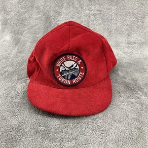 Vintage White Pass Yukon Route Hat Cap One Size Red Corduroy Street Wear READ - Picture 1 of 11
