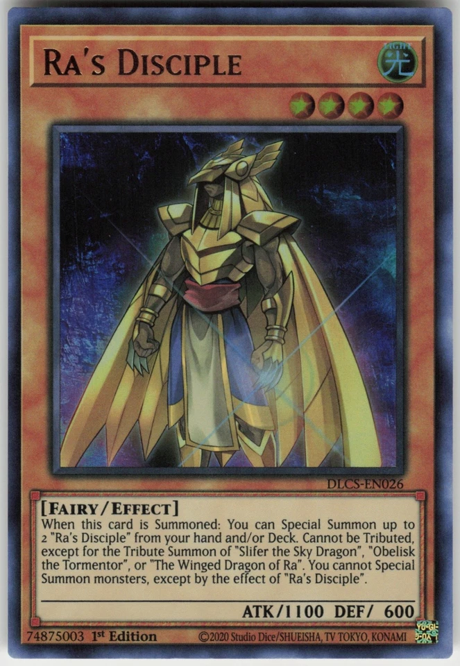 1st Ed Ultra Rare Ra's Disciple DLCS-EN026 Dragons of Legend: The Complete Serie - Image 1 of 1