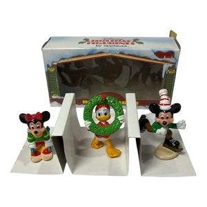Estatuillas de Navidad de vacaciones de Disney Applause Mickey Minnie Donald Duck 3 de colección - Imagen 1 de 4