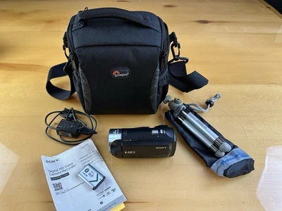 Sony HDR-CX240 HandyCam 9.2MP 54x Zoom Digital Camcorder Full HD Works Great! ✅ - Image 1 of 4