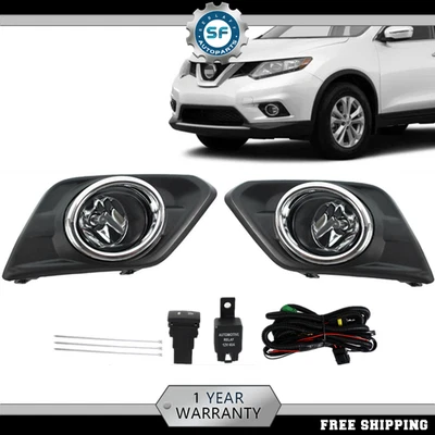 Un par de luces antiniebla de conducción + interruptor + bisel para Nissan Rogue 2014 2015 2016 izquierda + derecha Foto 1 de 4