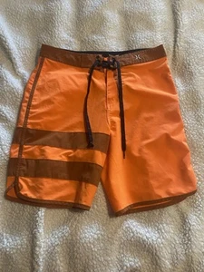 Hurley Phantom Board Shorts Neon Orange youth boys swim sz 18 - Picture 1 of 8
