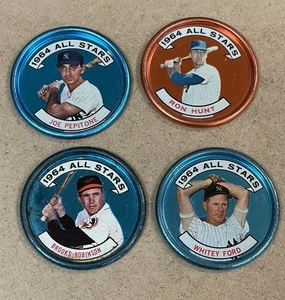1965 TOPPS COINS - LOT OF 4 / FORD ROBINSON PEPITONE HUNT - Picture 1 of 2
