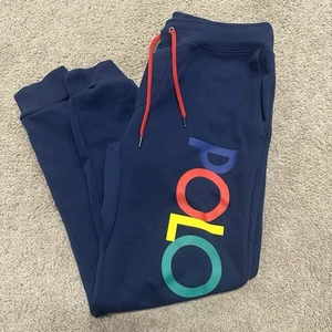 Pantalones deportivos Polo by Ralph Lauren para hombre doble tejido con logotipo azul marino pequeños - Imagen 1 de 9