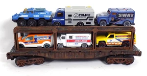 O / LIONEL / CAR TRANSPORT / CUSTOM DESIGN / EMERGENCY VEHICLE / HANDMADE / GIFT - Picture 1 of 4