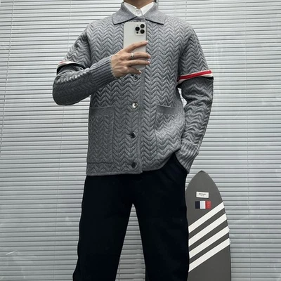 Thom Browne Men's Autumn Classic Double-sleeved Wool New Casual Lapel Jacket - Image 1 of 4