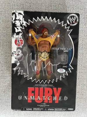 Figura de acción firmada por la WWE de Furia inigualable Hulk Hogan autografiada WWF PSA ADN certificado de autenticidad Foto 1 de 4