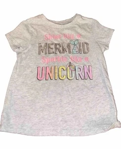 Garanimals 5T Girls Small T-Shirt “ Shine Like A Mermaid Sparkle Like A Unicorn” - Picture 1 of 6