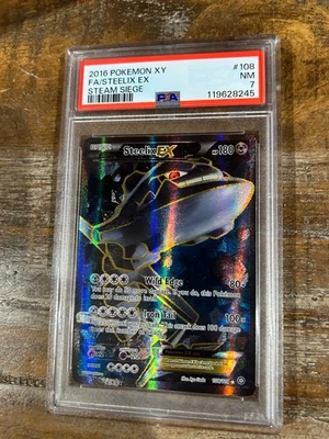 POKEMON 2016 XY Steam Siege STEELIX EX Full Art #108 PSA 7 RARE - Image 1 of 2