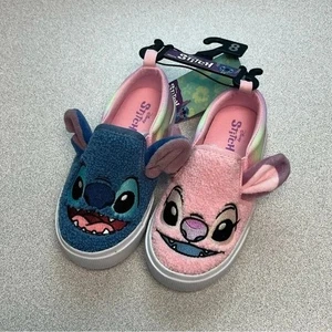 Zapatillas sin cordones Stitch & Angel talla 8 niñas pequeñas NUEVAS - Imagen 1 de 3