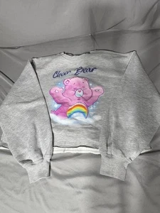 Care Bears Girls Gray Heather Long Sleeve Crew Neck Pullover Sweatshirt Size L - Picture 1 of 7