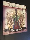 ~GUITAR~Iron On Transfer “Rock Legend”  New In Package Measures 9 x9 Inches