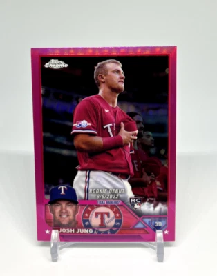 2023 Topps Chrome Update Josh Jung RC #USC51 PINK - Texas Rangers - Image 1 of 2