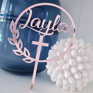 Personalised | Customised Acrylic Cake Topper | Christening | Wedding | Baptism - Picture 1 of 6