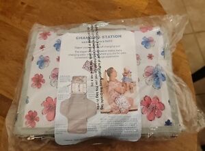 Miki Life Baby Changing Travel Pad 2 In 1 Diaper Station Clutch Pocket FloralNew