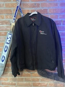 Pokerstars.com large jacket zip up/ Black - Picture 1 of 5