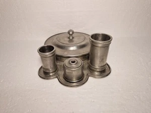 ANTIQUE  GREAT  WRITING  SET  PEWTER  1910s / 1920s - Picture 1 of 17