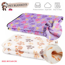 Washable Soft Fleece Pet Blanket Dog Cat Bed Mat Pad Cover Warm Blankets 80x60cm