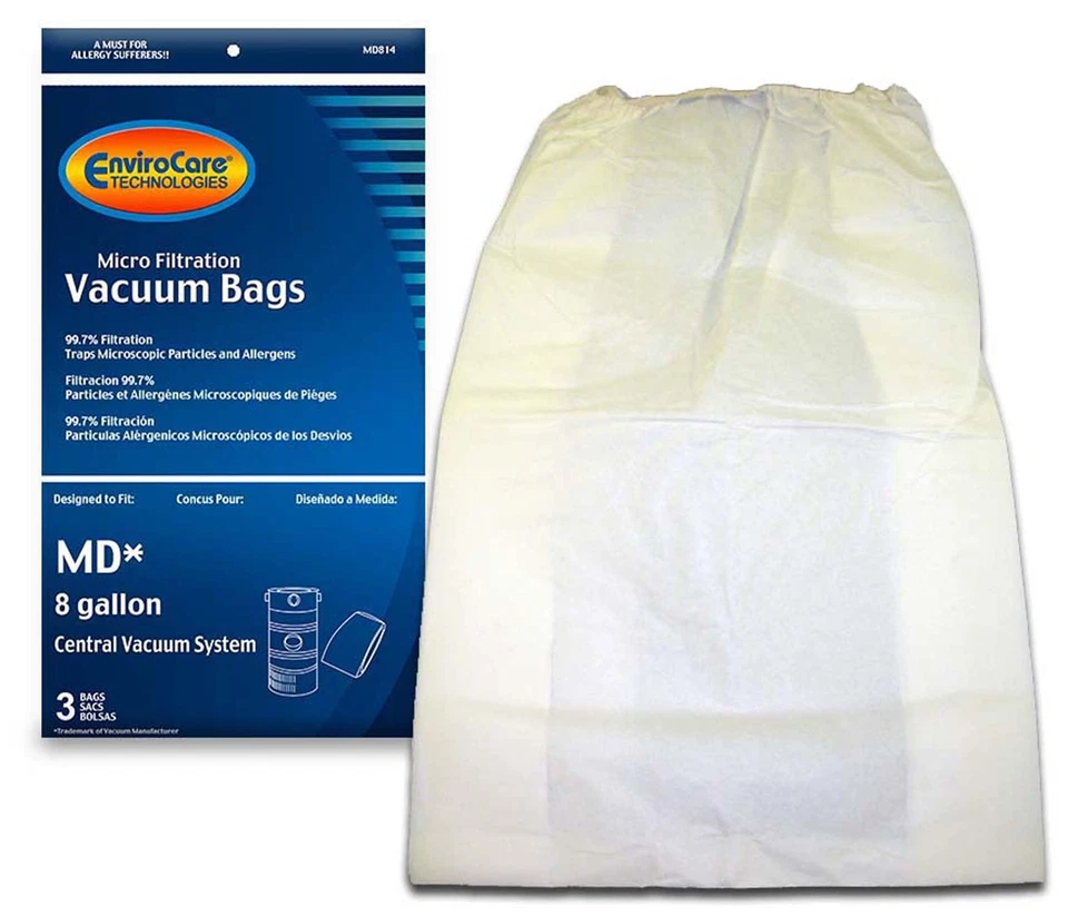 Aggressor Modern Day 8 Gallon Central Vacuum Cleaner Bags Md814