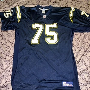 Reebok On Field Marcellus Wiley #75 Chargers Stitched Jersey Sz 56 - Picture 1 of 6