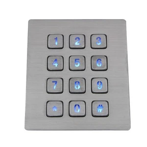 USB terminal keyboards waterproof Metal numeric keypad With 12 Keys - Picture 1 of 10