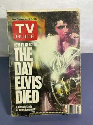 Original 1981 Aug 15-21 Original TV GUIDE THE DAY ELVIS PRESLEY DIED  F4D - Image 1 of 4