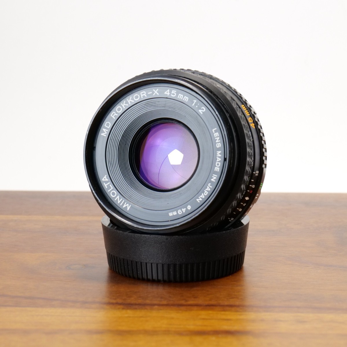 MINOLTA MD ROKKOR 45mm 1:2 Eマウントアダプタ付 Minolta 45mm f2 Rokkor-X MD Lens | Blue Moon Camera