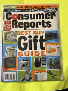 Consumer Reports Magazine November 2001 Cars Audi A6 BMW 530i Jaguar Gift Guide - Foto 1 di 1