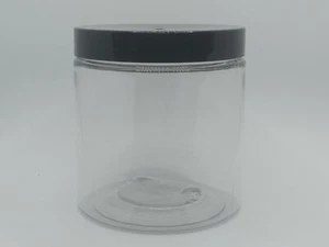 8oz Clear Plastic Jars with Lid 12 Pack Buy 3 12 Packs Get 1 (FREE 12 Pack) - Picture 1 of 1