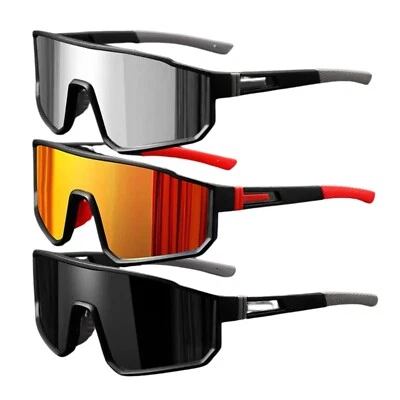 MARKENLOS Fahrradbrille Winddicht Herren Damen Sportbrille Sonnenbrille Polarisierte NEU