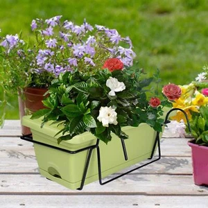 Balcony Railing Planter Home Decor Flowerpot for Windowsill Yard Countryside - Picture 1 of 14