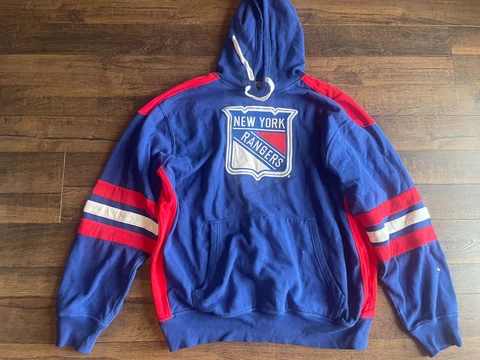 NEW YORK RANGERS NHL HOODED SWEATSHIRT ADULT 2XL Cover