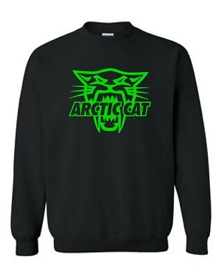 ARCTIC CAT HEAD CREW NECK SWEATSHIRT Snowmobile PICK DESIGN COLOR  XF ZR ATV - Image 1 of 4