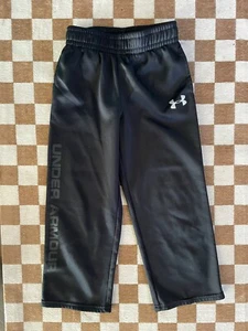 Boys Under Armour Pull On Athletic Pants Sz 4 Black - Picture 1 of 2