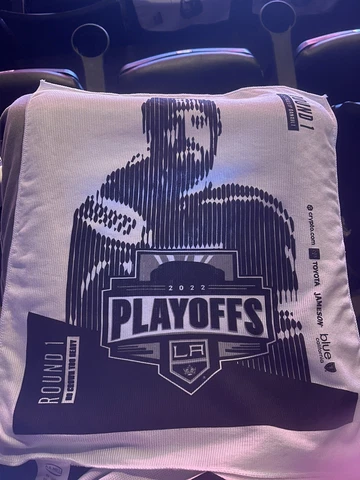 Los Angeles LA Kings Oilers Danault Towel Round 1 Stanley Cup Playoffs Game 4 Cover