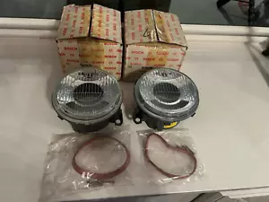 NEW NOS BMW 3 SERIES E30 SMILEY L/R HEADLIGHTS LENS BOSCH 1305210001 1305210002 - Picture 1 of 9