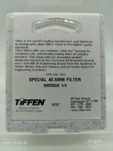 New Tiffen 40.5mm Smoque 1/4 Filter (Atmosphere Diffusion Filters) - #405SMQ14 - Picture 1 of 9