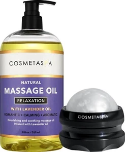Lavender Massage Oil with Massage Roller Ball 8.8 oz by Cosmetasa EXP 8/24 - Picture 1 of 6