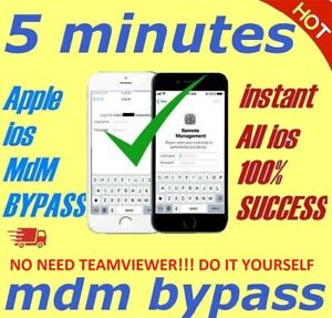 MDM BYPASS IOS 14 - 15.6 - 16 IPHONE, iPAD, UNLOCK REMOTE MANAGEMENT PROFILE 