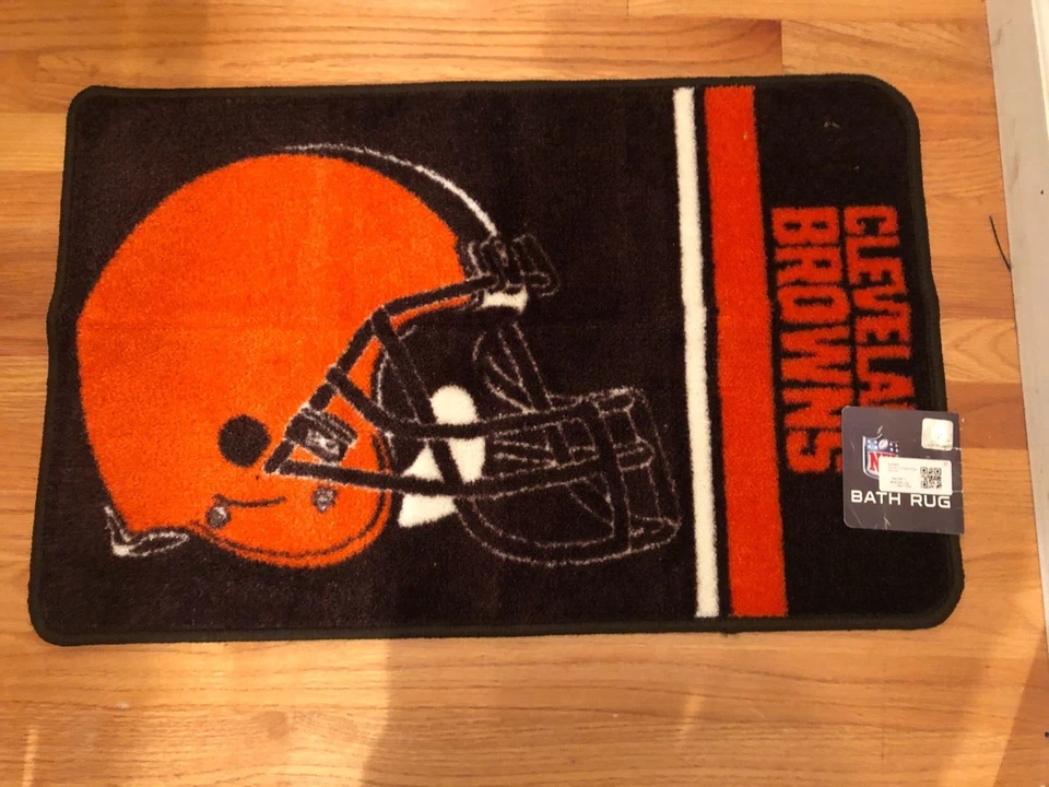 Tapete Cleveland Browns 20x30 tapete banheiro quarto homem caverna cozinha capacete novo com etiquetas - Imagem 1 de 1
