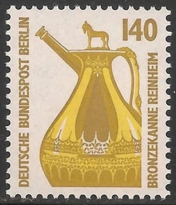 Alemania Berlín #9N555 (A174) En muy buen estado sin montar o nunca montada - 1989 140pf Bandera de bronce de Reinhelm - Imagen 1 de 1