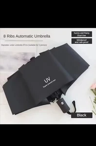 Taschengroßer starker Regenschirm blau, rot, grün, schwarz verstärktes Skelett - Bild 1 von 22