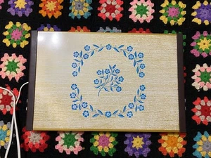 VINTAGE ELEKTRISCHE WÄRMETABLETT CORNING CORNFLOWER BLUE ATLANTIC #60 WARM-O-TRAY - Bild 1 von 4