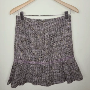 Context Lined Lavender Tweed Flirty Hem Skirt - Picture 1 of 9