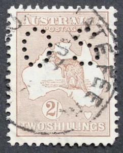 Australia 1915 Dos chelines canguro segunda marca de agua oficial SG O36 usado - Imagen 1 de 1